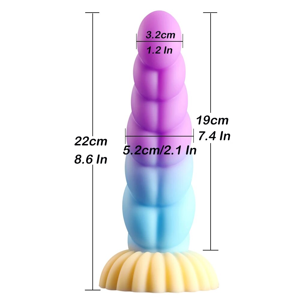 Godemichet anal fantaisie en silicone - Gode monstre dragon coloré, point G, jouet sexuel anal