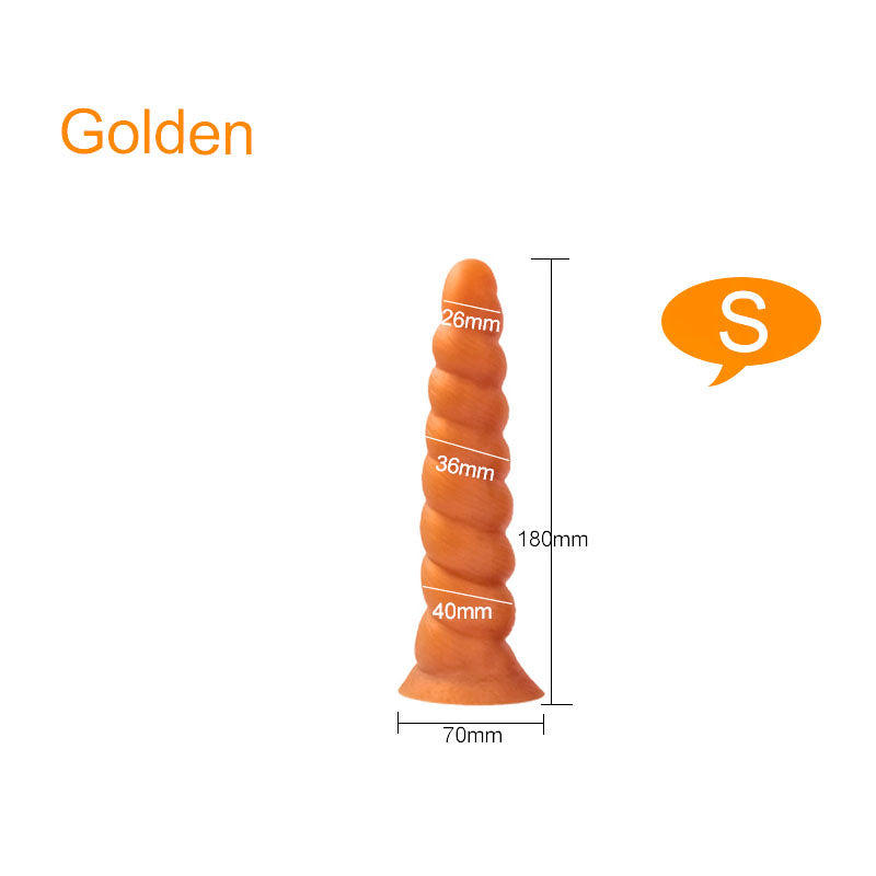 Analdildo aus Silikon – großer spiralförmiger Analplug, vaginaler Prostatamassager