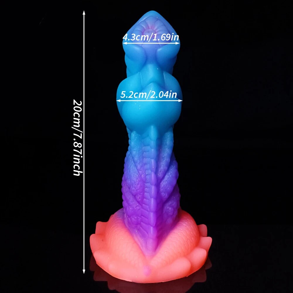 Godes Dragon Lumineux Énorme Plug Anal Anal - Gode Monstre Doux Sex Toys pour Femmes