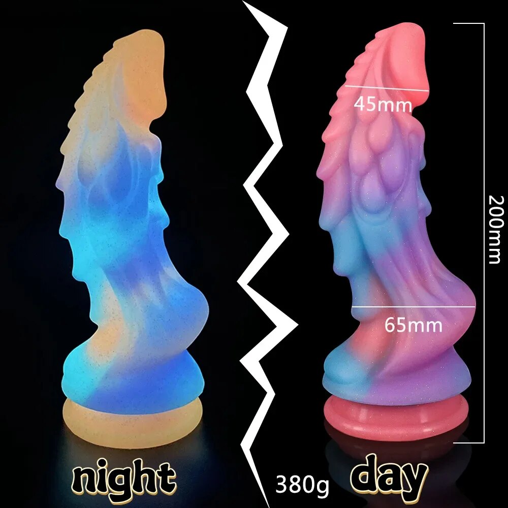 Leuchtender Monsterdildo-Buttplug – exotischer Drache, Analdildo, Sexspielzeug für Frauen und Männer
