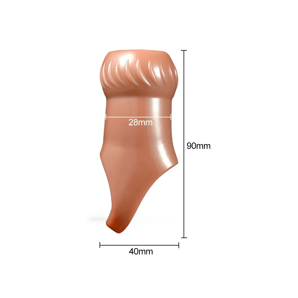 Knotted Cock Sleeve Male Sex Toys - Cock Ring Condom Penis Extender