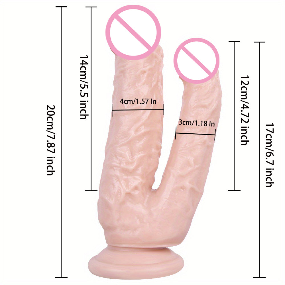 Doppelseitiger Analdildo Butt Plug - Realistische Dildos mit Saugnapf für weibliche Paare, Sexspielzeug