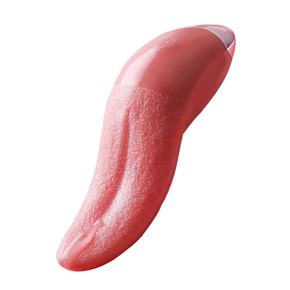 Pink Tongue Vibrator Clit Clamps - Clitoral Licking Nipple Stimulator Sex Toy for Women