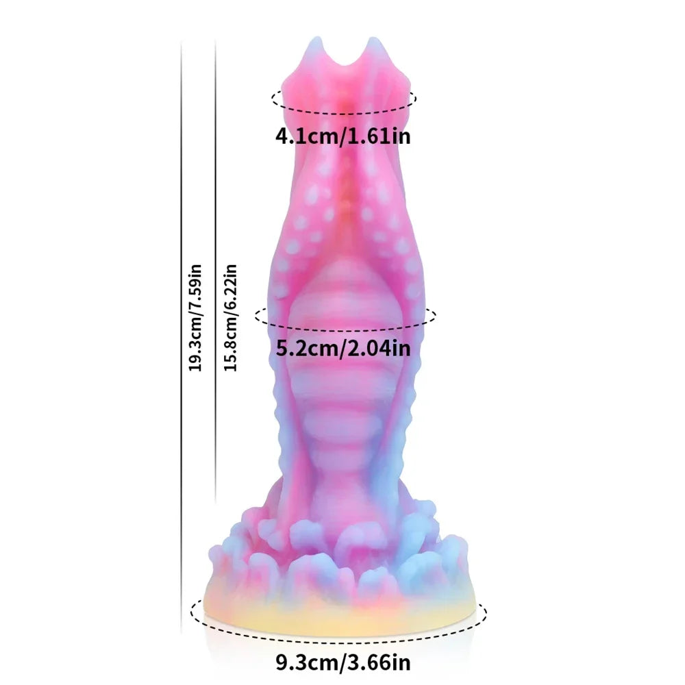 Gode Monstre Lumineux - Gode Chien Exotique Noué Plug Anal Mâle Femelle Sex Toy