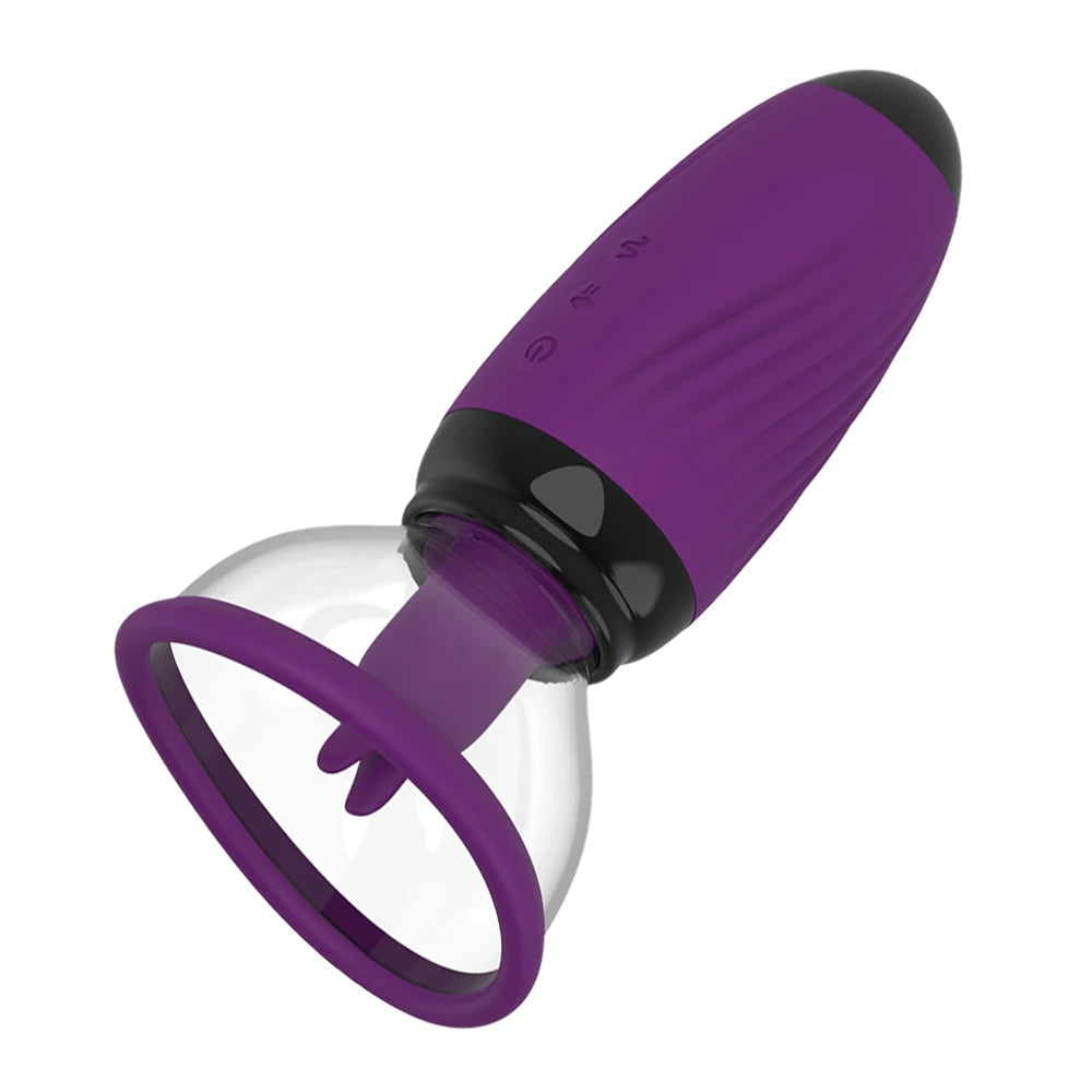 Clitoral Tongue Vibrator Female Sex Toys - Nipple Clamps Pussy Pump Vibrating Clit Sucker