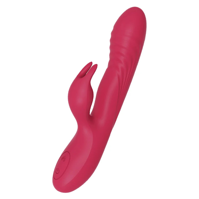 Kaninchen-Klitoris-G-Punkt-Vibrator – automatisch beheizte Klitoris-Nippelklemmen, vibrierendes Prostata-Massagegerät