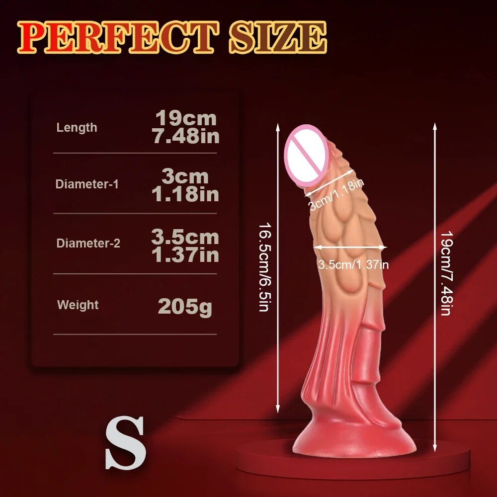 Fantasy Monster Dildo Butt Plug - Realistische Drachententakeldildos Analsexspielzeug