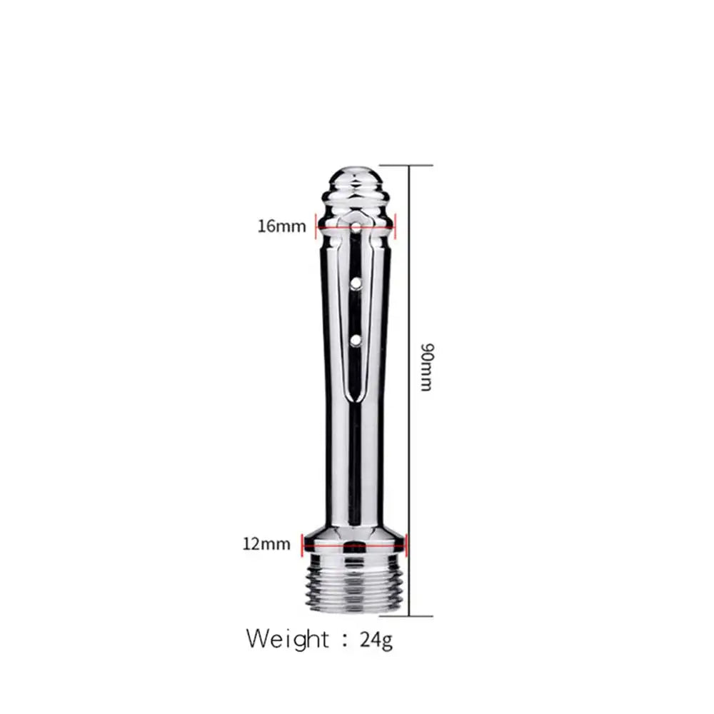 Enema Bidet Anal Douche Shower Cleaning - 7 Holes Side Opening Metal Anal Cleaner