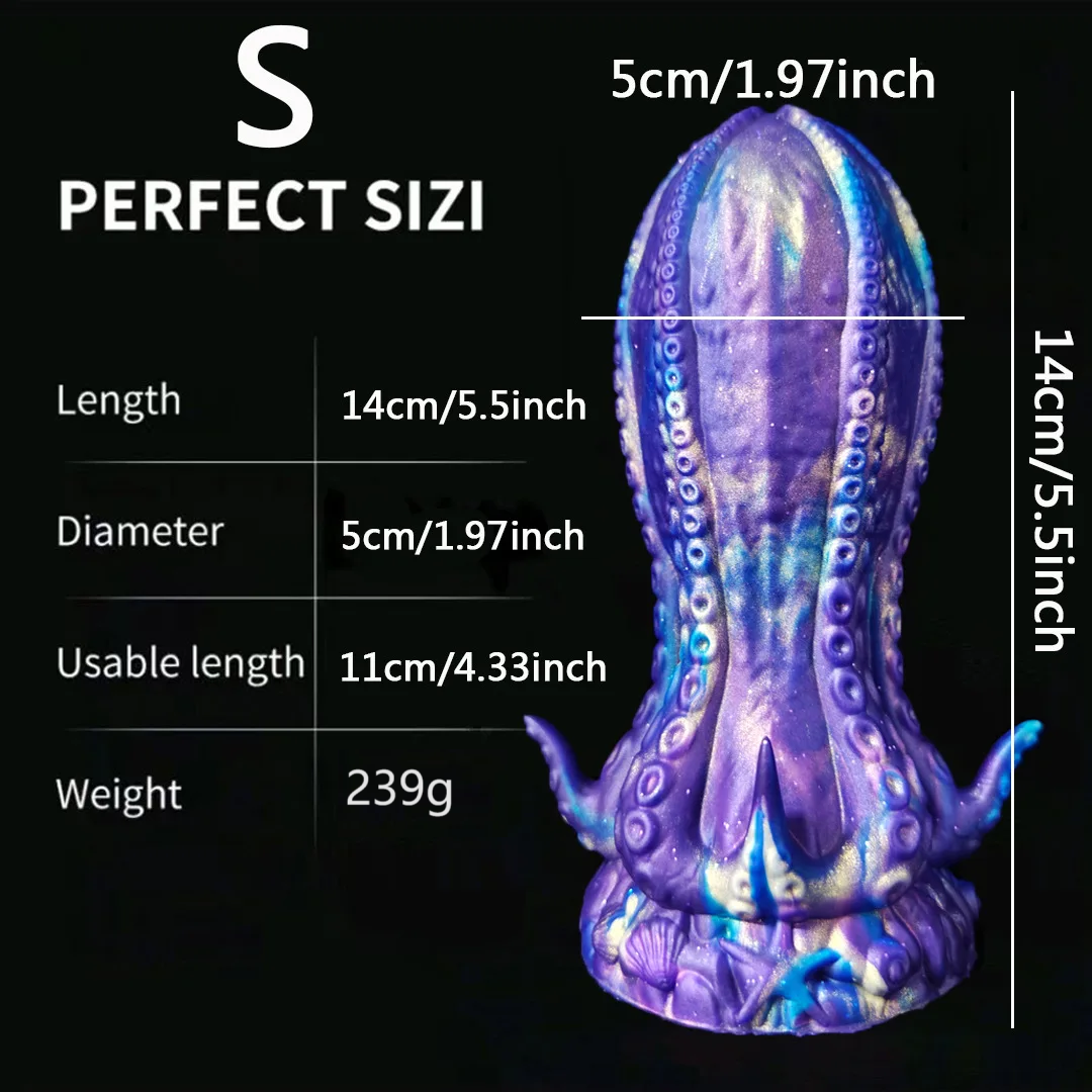 Fantasy Monster Gode Butt Plug - Godes anaux en silicone étoilé exotique Masseur de prostate vaginale