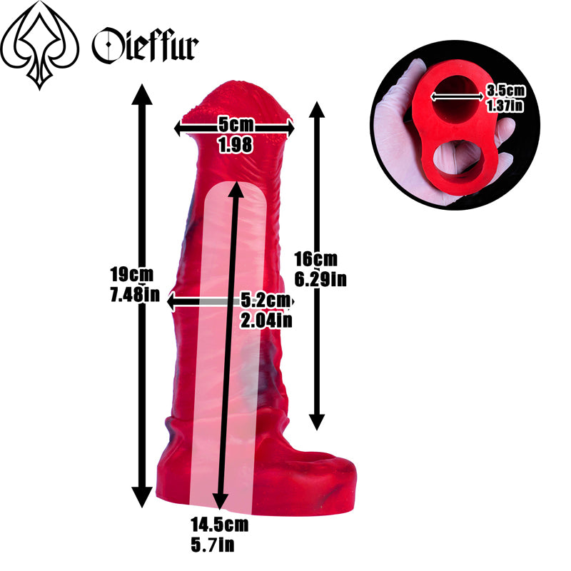 Monsterdildo Cock Sleeve Penisring Entender - Silikon-Verlängerungskondom Prostatamassager