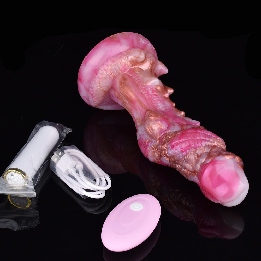 Fantasy Dragon Dildo Butt Plug - Vibrierender Monsterdildo mit Fernbedienung für die Prostatamassage