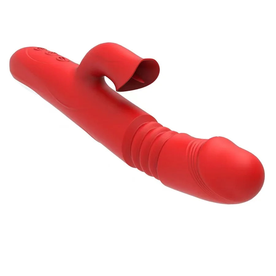 Gode de poussée Vibromasseur point G - Gode vibrant Stimulateur de clitoris Double extrémité Jouet sexuel féminin