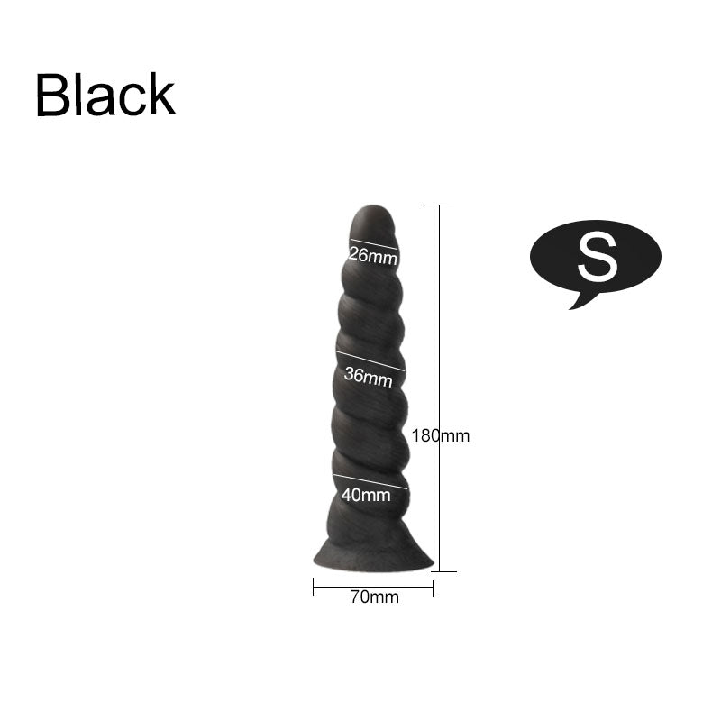Analdildo aus Silikon – großer spiralförmiger Analplug, vaginaler Prostatamassager