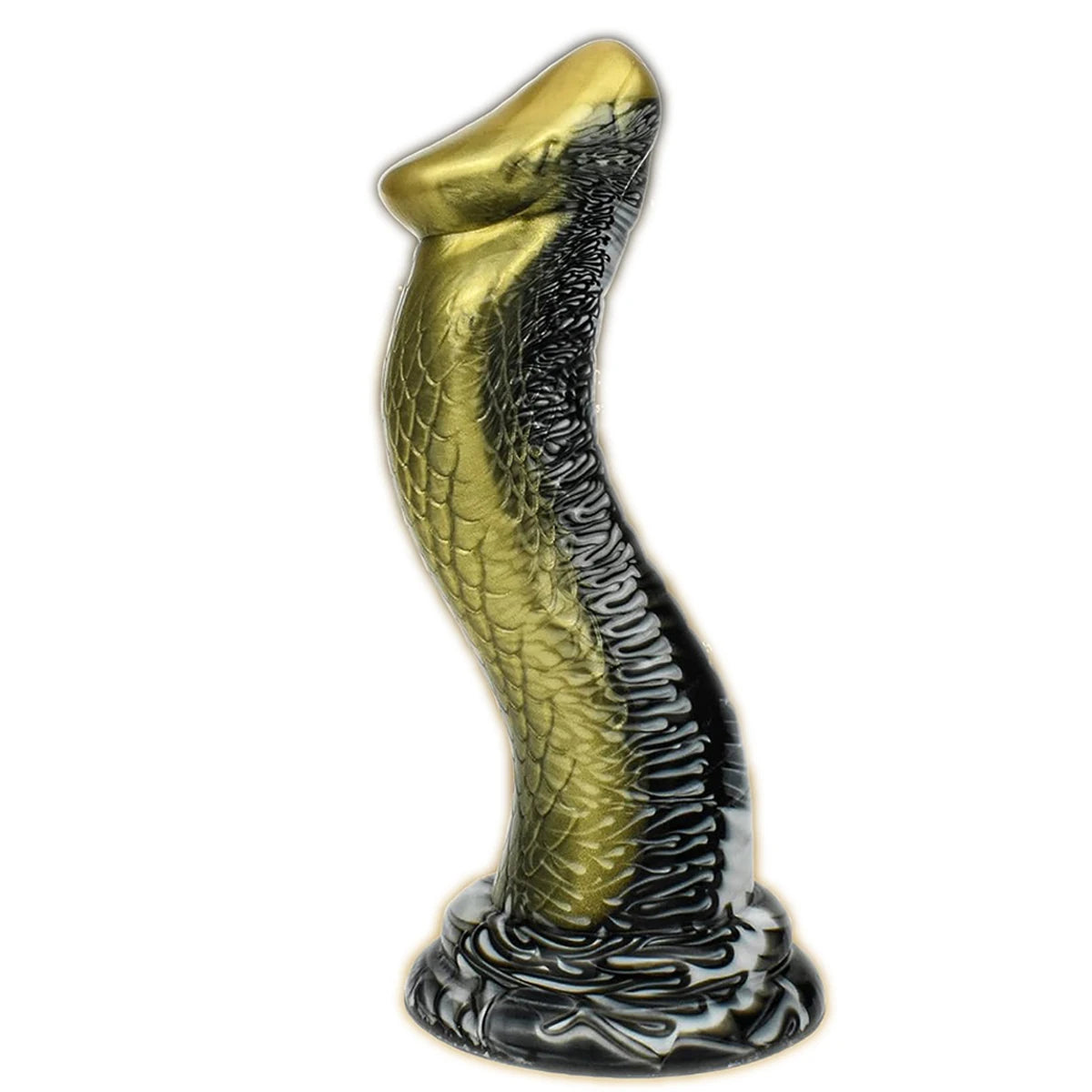 Schlangen-Monsterdildo-Buttplug – Große goldene Fantasiedildos, Tiervagina, Analsexspielzeug