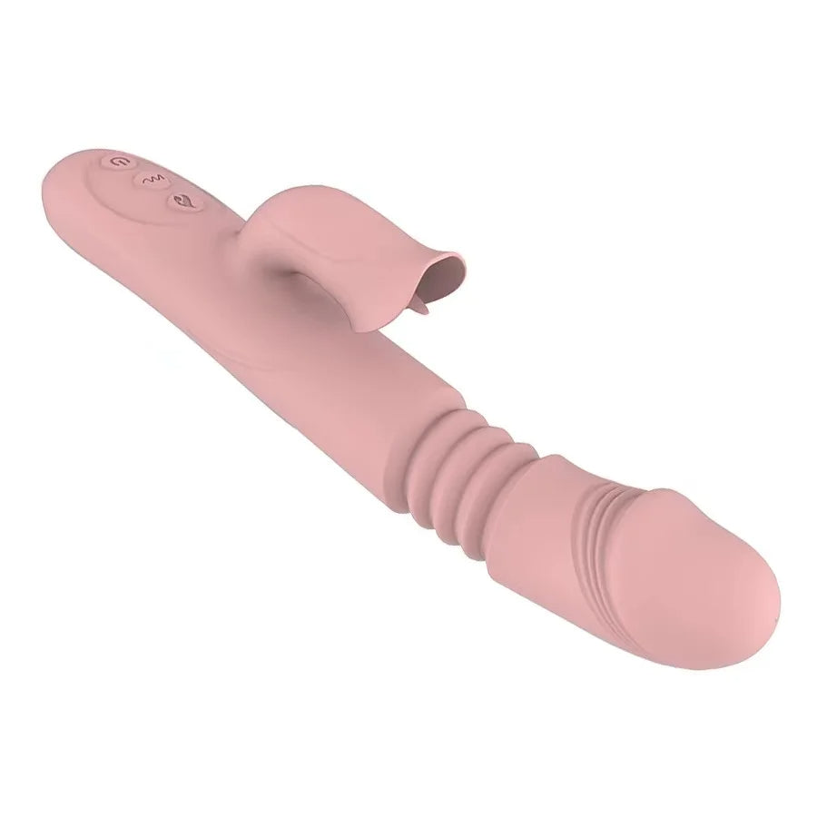 Gode de poussée Vibromasseur point G - Gode vibrant Stimulateur de clitoris Double extrémité Jouet sexuel féminin