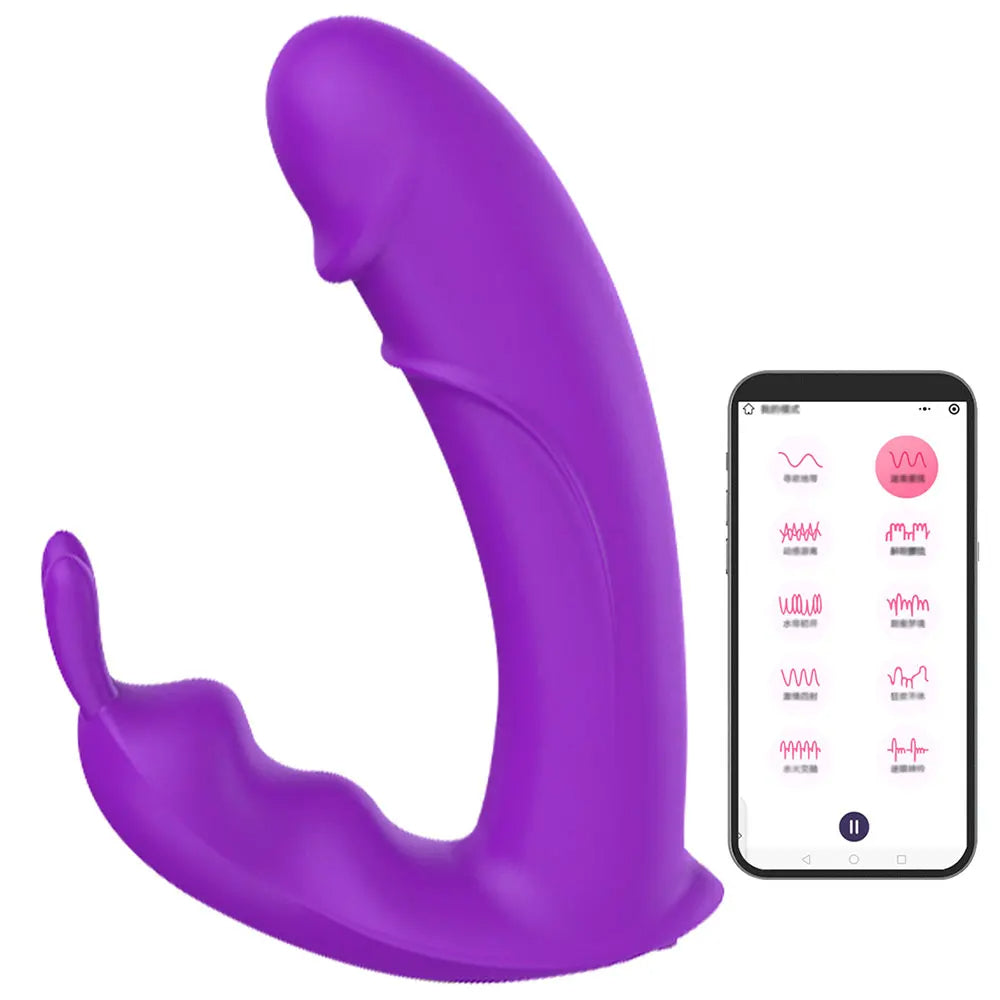 Vibromasseur de clitoris de lapin - Vibromasseur de point G contrôlé par application Stimulateur de clitoris Jouet sexuel féminin