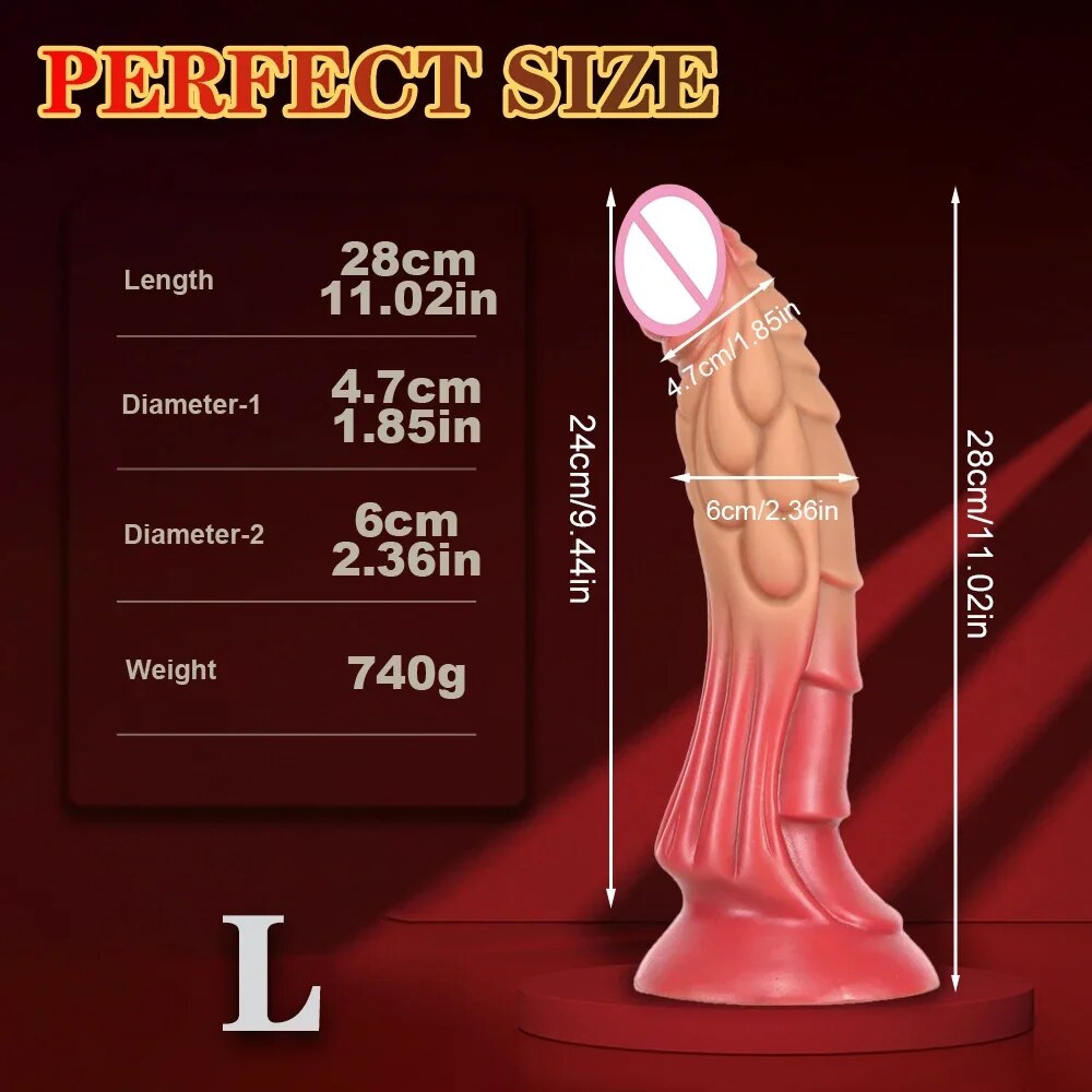 Fantasy Monster Dildo Butt Plug - Realistische Drachententakeldildos Analsexspielzeug