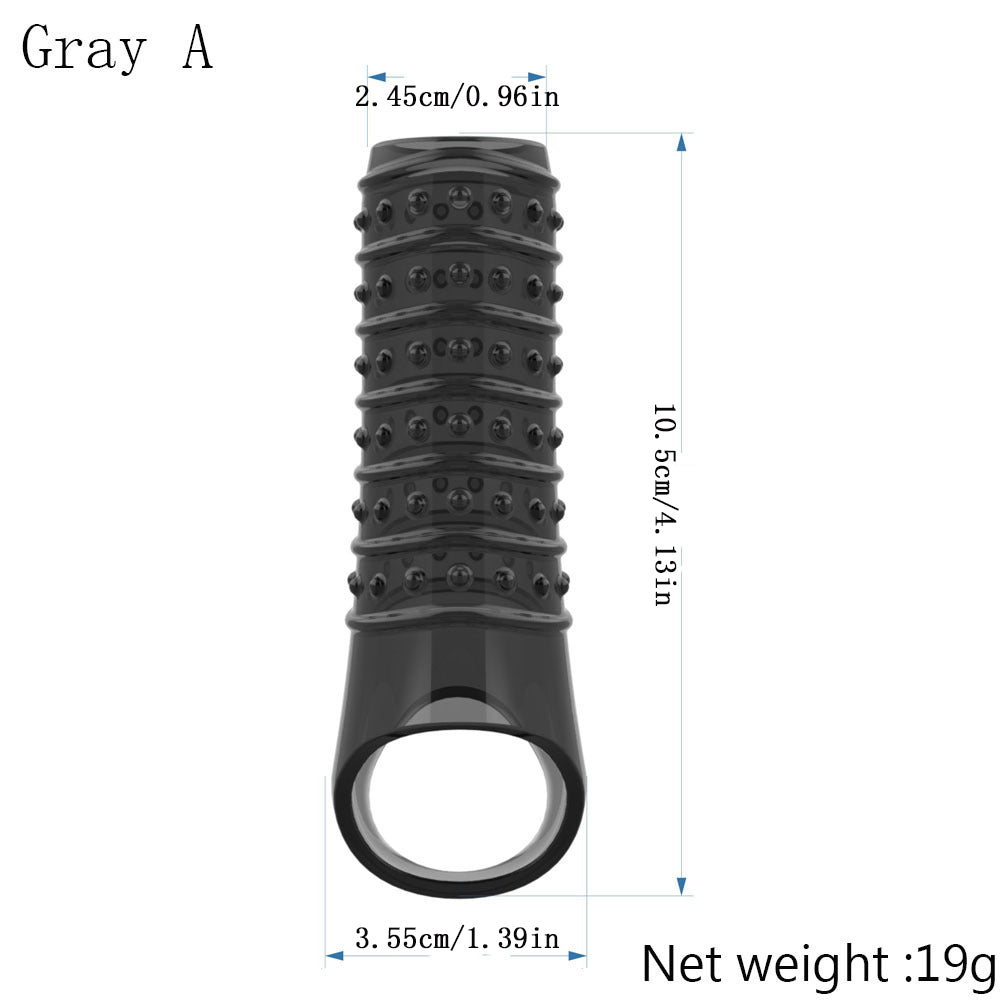 Stretchy Cock Sleeve Condom Male Extender Sex Toy - Penissleeve Delay Ejaculation Enlarger