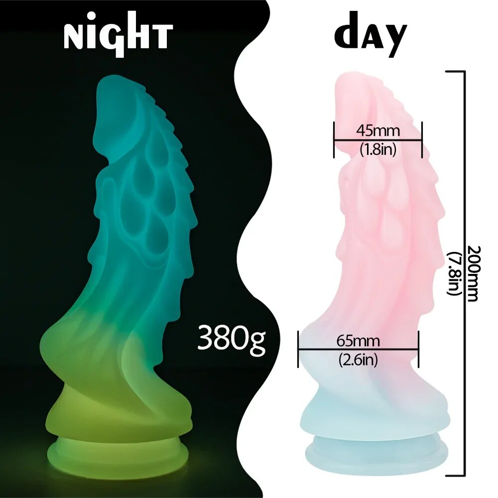 Drachenmonster-Dildo-Buttplug – leuchtende Macaron-Farbe, Fantasy-Dildos, Sexspielzeug für Frauen