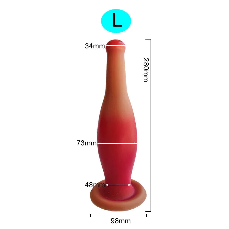 Gode anal en silicone Butt Plug - Fantasy Bowling Godes réalistes Strapon Sex Toy