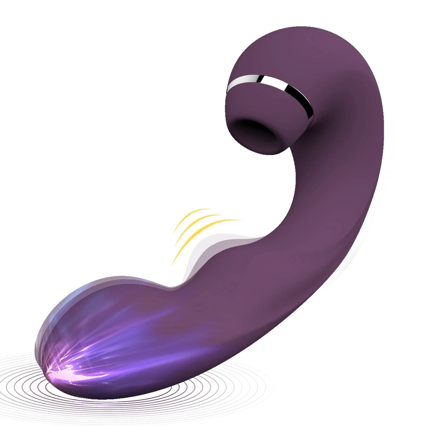 Vibromasseur gode double extrémité - Vibromasseur point G Clit Sucking Sex Toys pour femmes