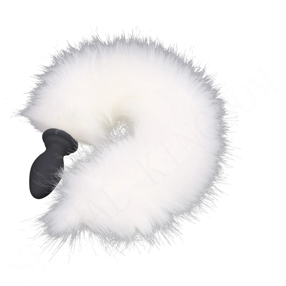 Vibrating Tail Butt Plug Furry Sex - Fake Fox Fur Analplug BDSM Sex Toys for Men Women