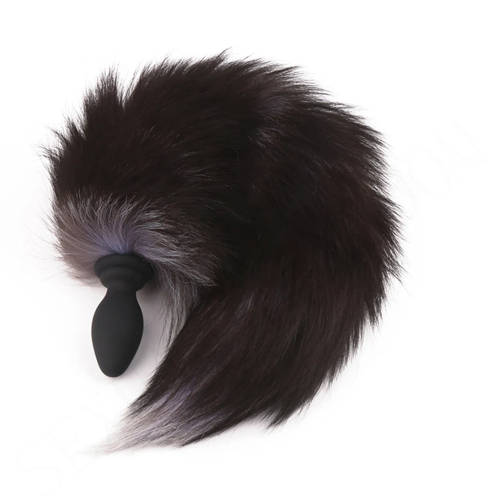 Vibrating Tail Butt Plug Furry Sex - Fake Fox Fur Analplug BDSM Sex Toys for Men Women