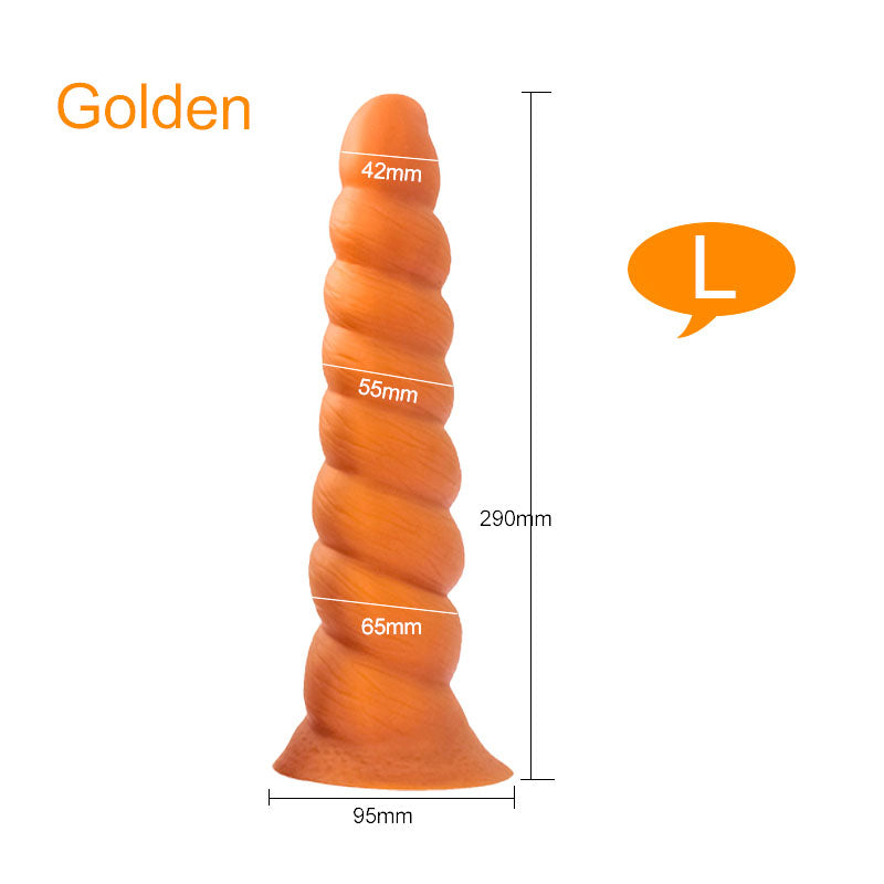 Analdildo aus Silikon – großer spiralförmiger Analplug, vaginaler Prostatamassager