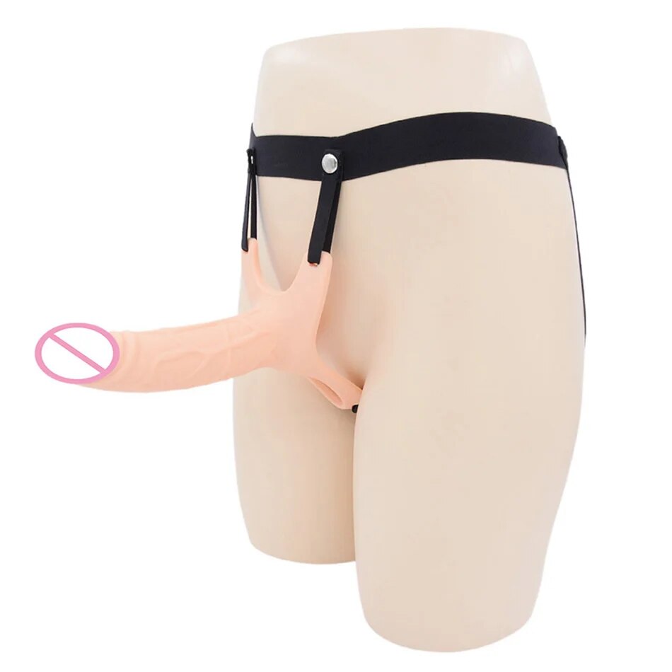 Sangle sur les jouets sexuels masculins de douille de coq - jeu réaliste de couple d'agrandisseur de pénis