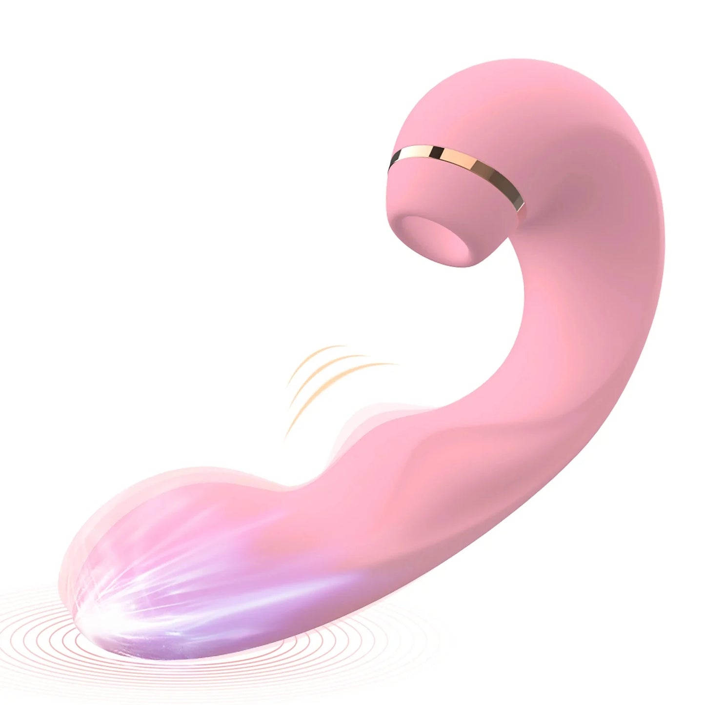 Vibromasseur gode double extrémité - Vibromasseur point G Clit Sucking Sex Toys pour femmes