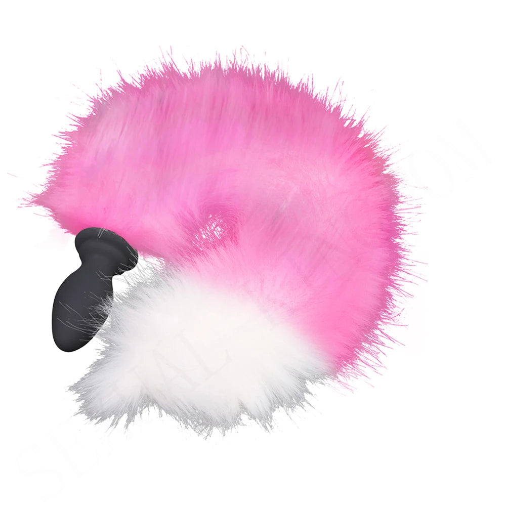 Vibrating Tail Butt Plug Furry Sex - Fake Fox Fur Analplug BDSM Sex Toys for Men Women