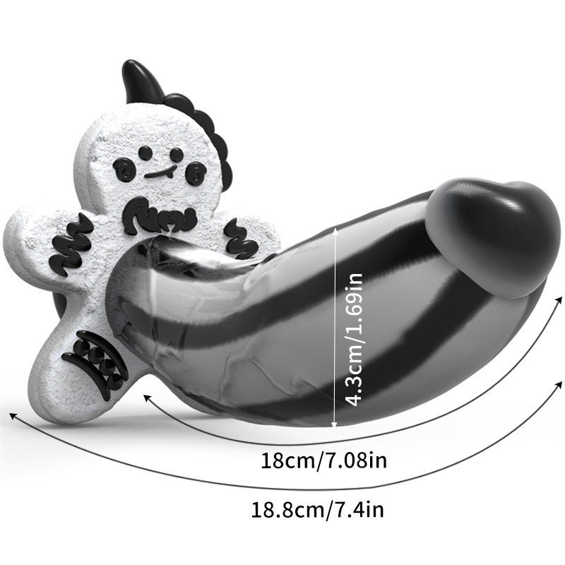 Trägerloser realistischer Dildo-Analplug - Ebony Fantasy Silikon-Analdildos Sexspielzeug