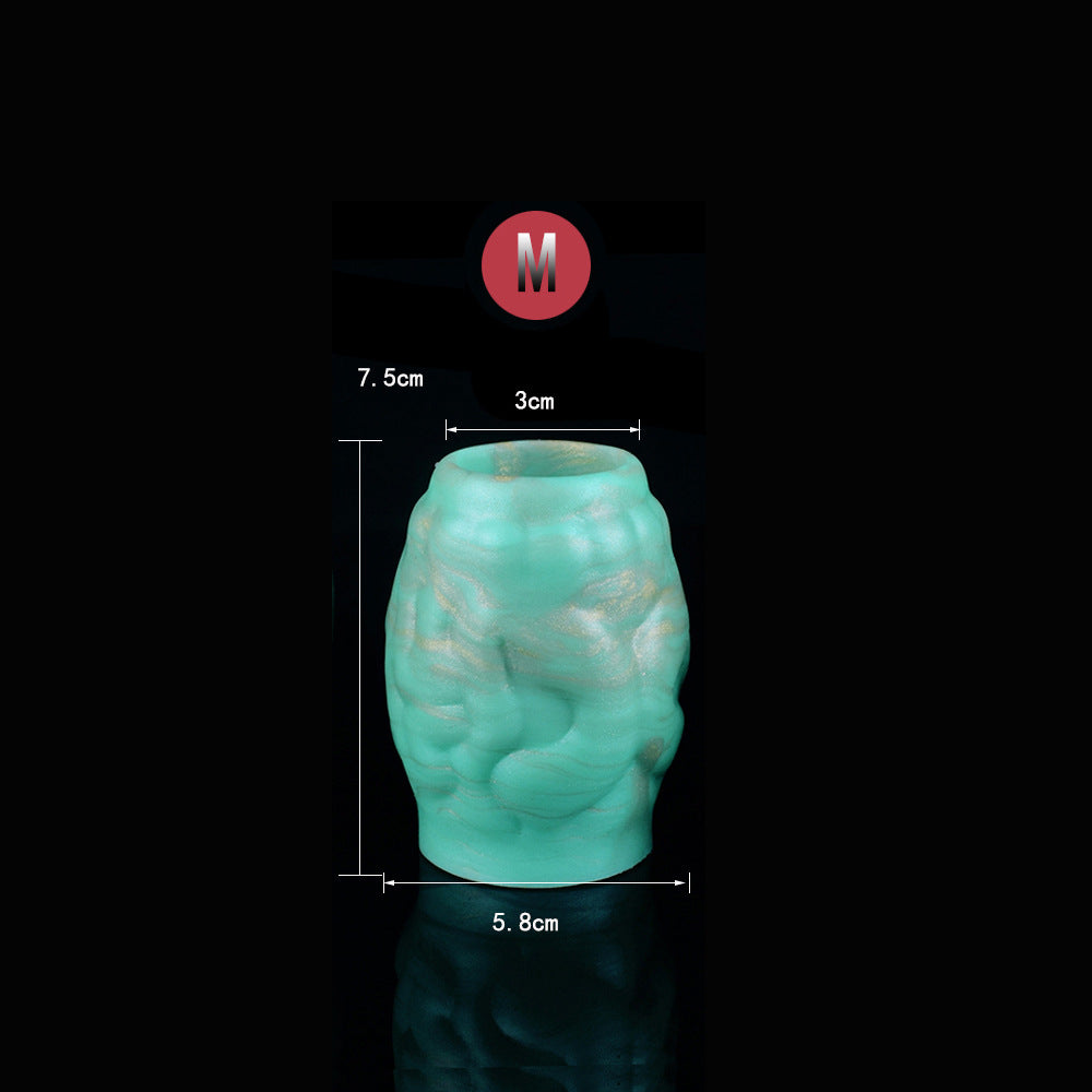Penishülle aus Silikon mit Penisring – Trainer für die Verzögerung der Ejakulation in Monstedildo-Form