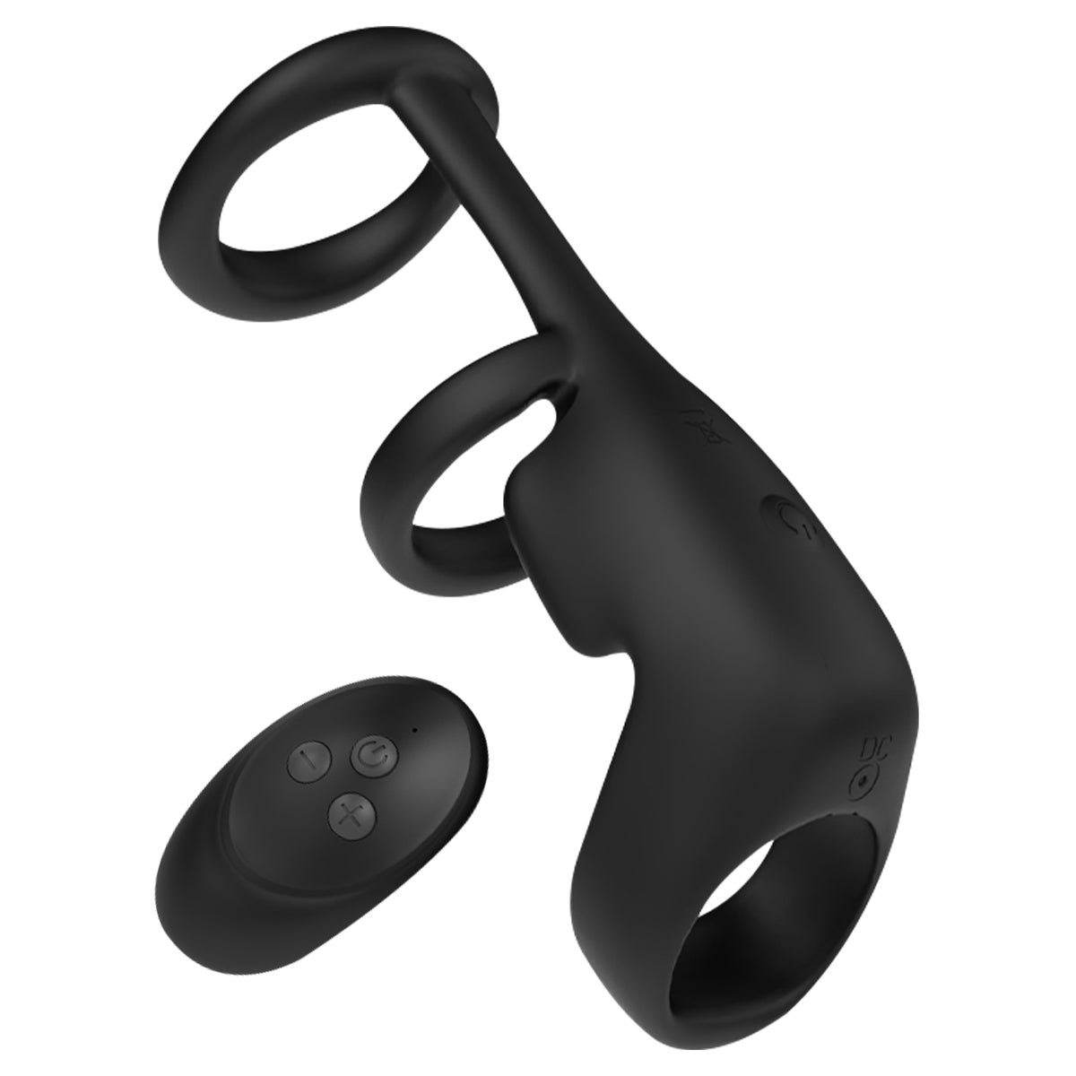 Anneaux péniens vibrants télécommandés - Les anneaux de pénis triples retardent l'éjaculation Couple Sex Toy