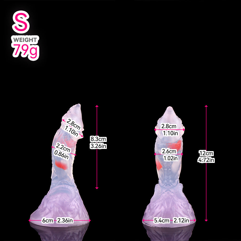 Gode transparent Monsterdildo Butt Plug - Fantasy Dragon Penis Ventouse Masturbateur pour femme