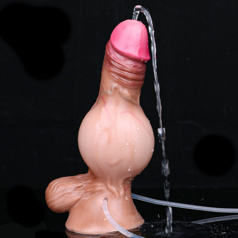 Aufblasbarer realistischer Dildo mit künstlichem Sperma – Allmähliche Ausdehnung für G-Punkt-Druck und Penetrationsvergnügen
