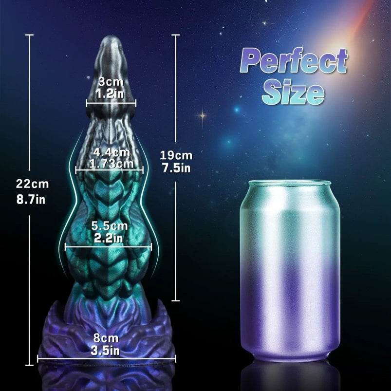 Plug anal insérable en silicone Fantasy Drakes Dick – Stimulation multipoints avec ventouse