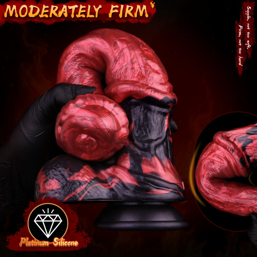 Blood Red Silicone Fantasy Horse Cock – Monster-Type Female Vaginal Masturbation Toy