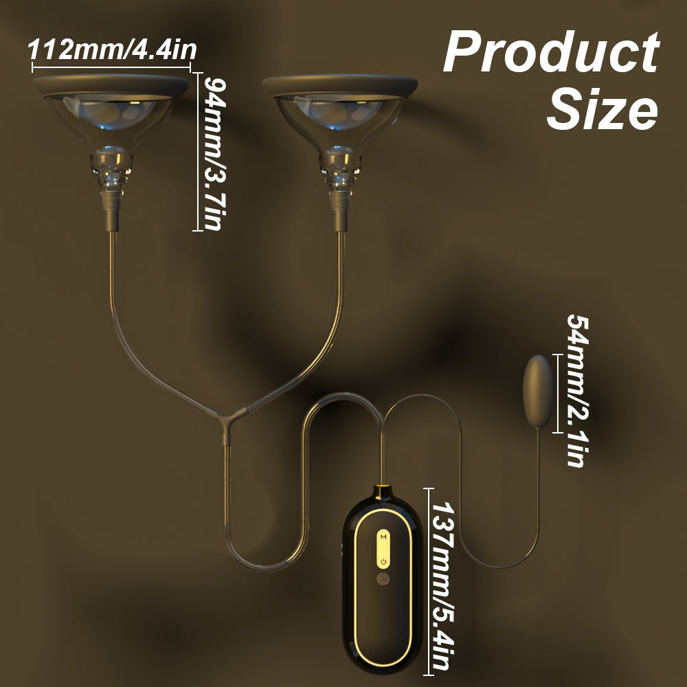 G-Spot Vibrating Suction Nipple Pump - 2-in-1 Multifunctional Female Silicone Masturbation Toy