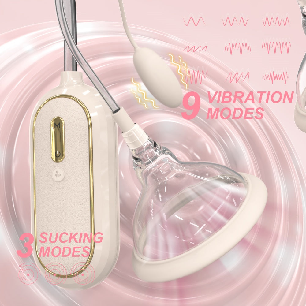 G-Spot Vibrating Suction Nipple Pump - 2-in-1 Multifunctional Female Silicone Masturbation Toy
