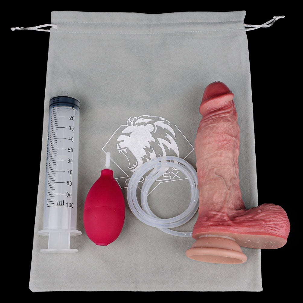 Realistic Squirt Flesh-Like Silicone Anal Dildo – Dual-Layer Technology with Suction Base