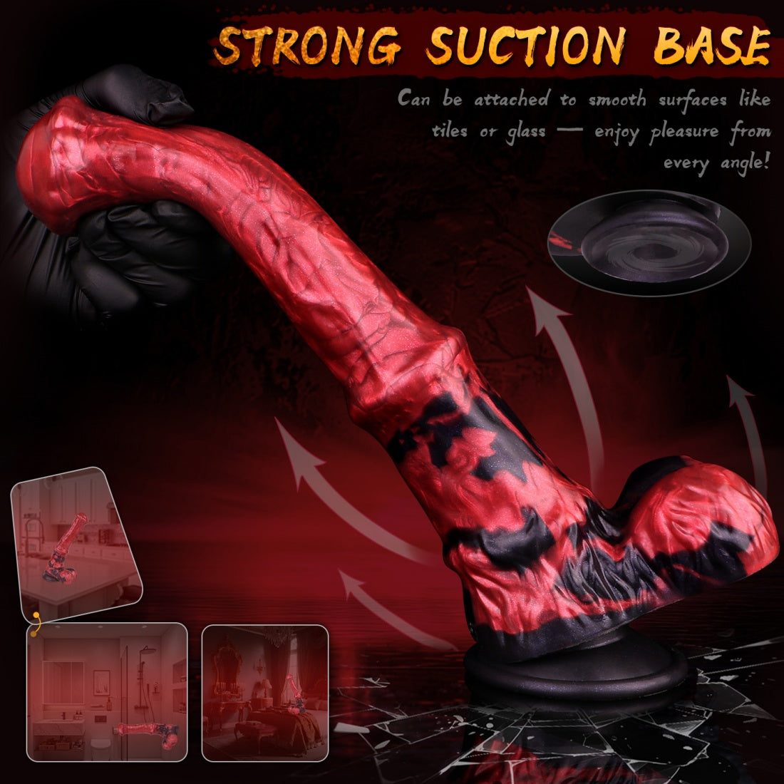 Monster Fantasy Horse Cock with Suction Cup – Insertable Female Vaginal Masturbation Toy