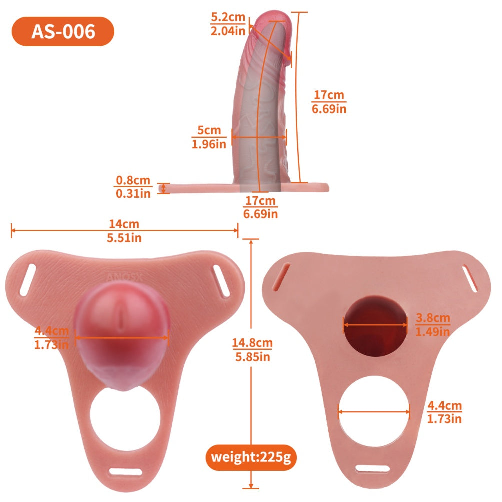 Gaine de pénis réaliste en silicone, effet chair, pour un contrôle et une extension du pénis masculins