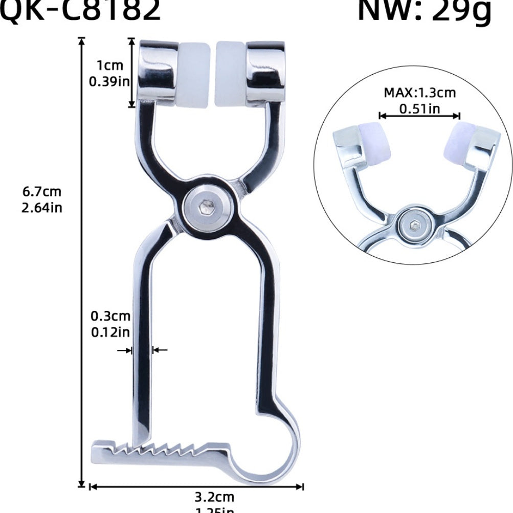 Pinces à tétons Bettie Bondage en acier inoxydable - Outil BDSM stimulant à ressort à arc pointu pour femmes