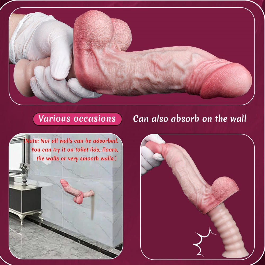 Handheld Realistic Silicone Dildo – Stimulating Vaginal Insertion Toy for Women
