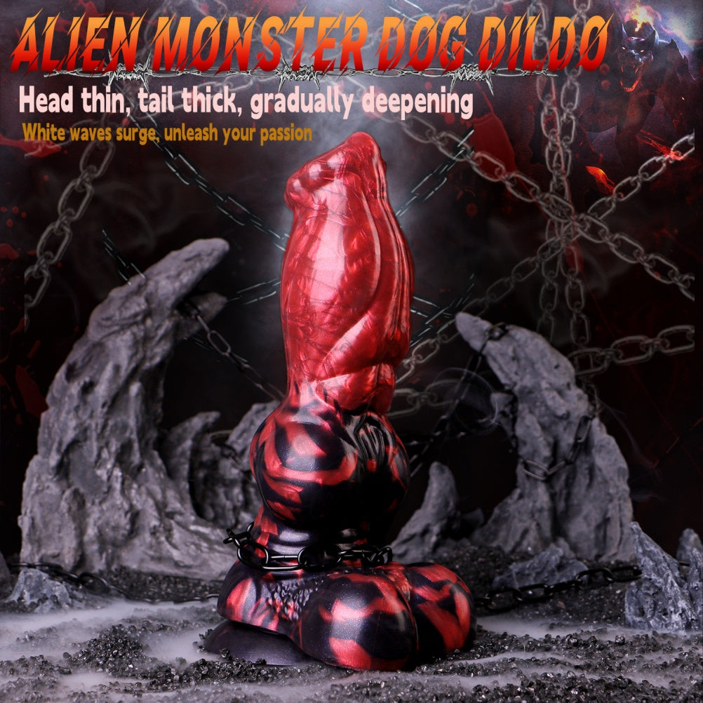 Monster Fantasy Dog Blowjob Suction - Partial Knot Expansion Female Toy