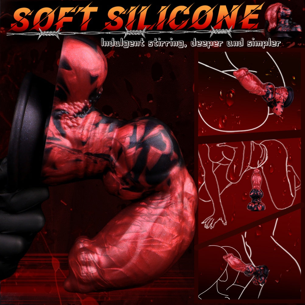 Monster Fantasy Dog Blowjob Suction - Partial Knot Expansion Female Toy