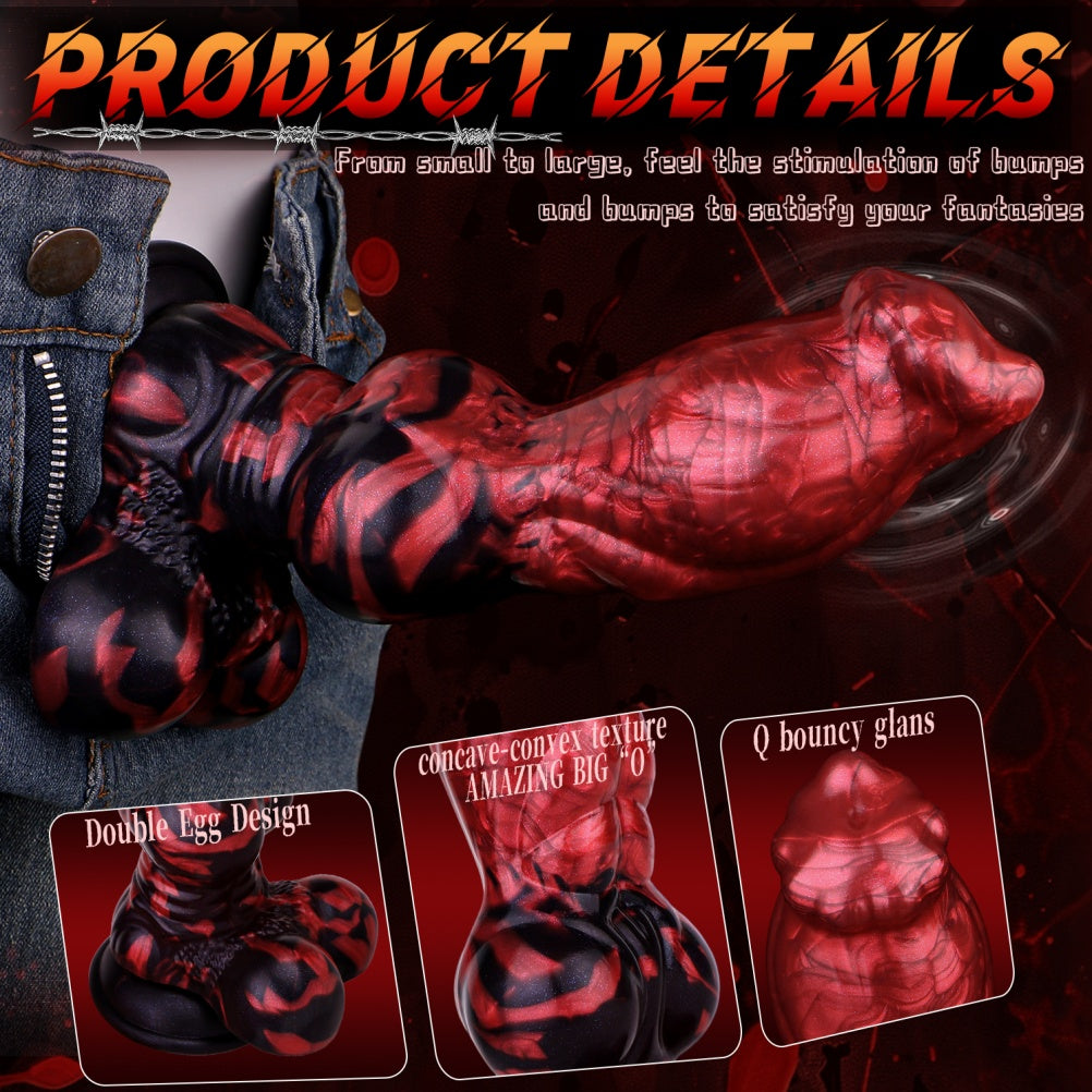 Monster Fantasy Dog Blowjob Suction - Partial Knot Expansion Female Toy