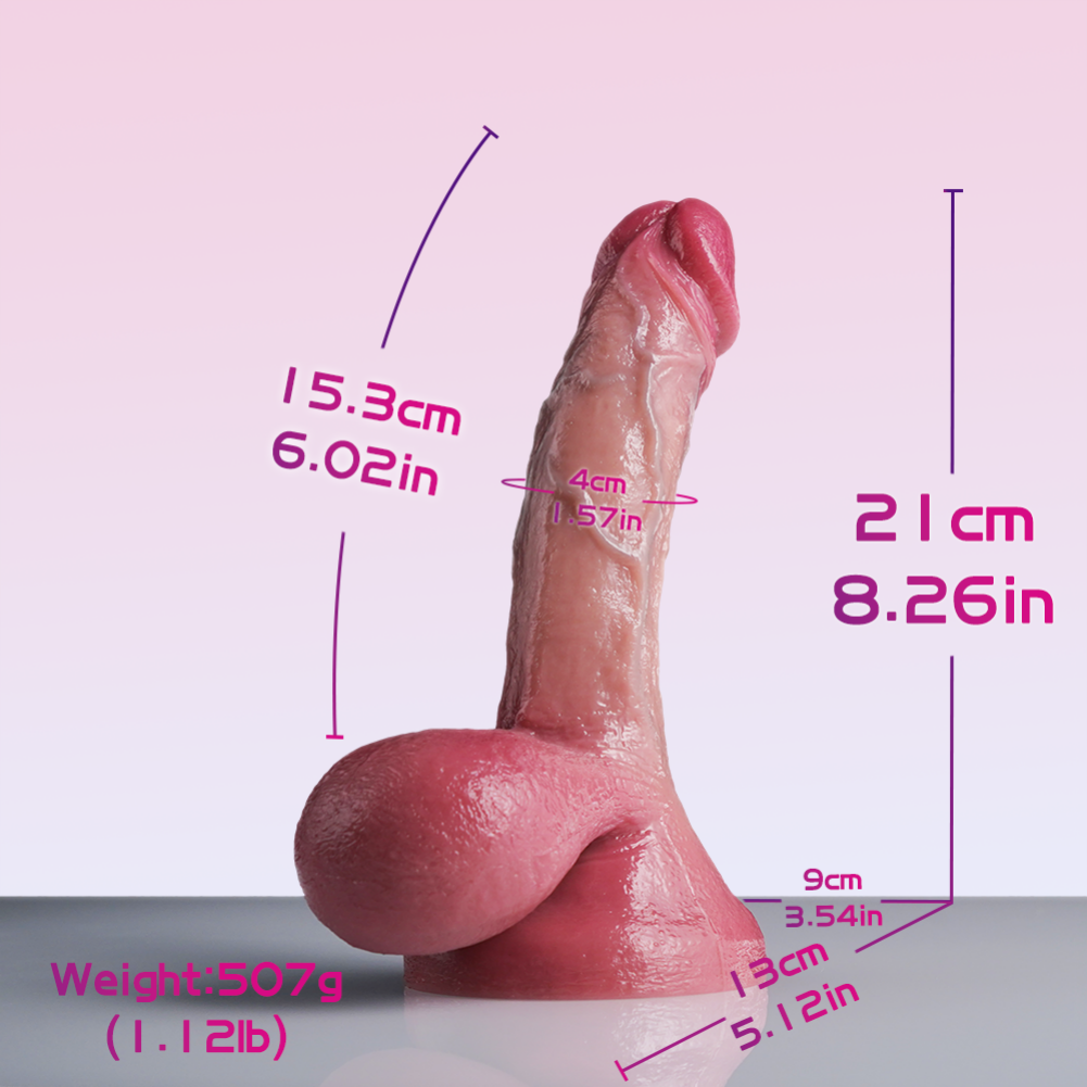 Insertable Realistic Flesh Silicone Dildo – Vaginal G-Spot Stimulation Toy for Women