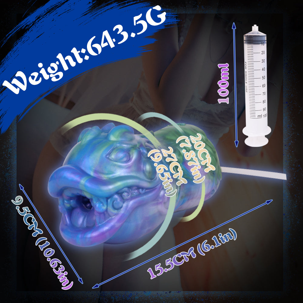 Spritzende Alien-Muschi-Masturbationstasse – Fantasie-Monster-Oralsex, Taschen-Männer-Blowjob